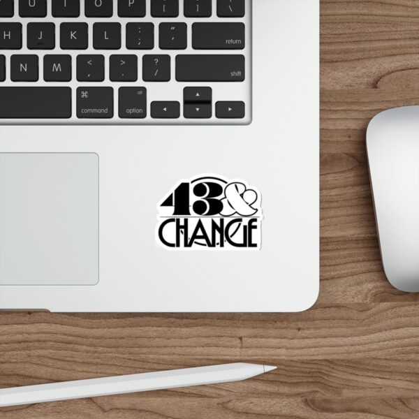 43 & Change Black Letter Logo Sticker - Image 13