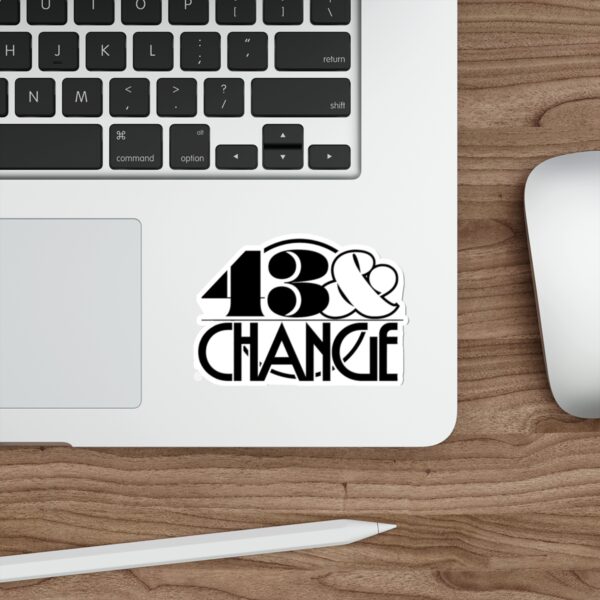 43 & Change Black Letter Logo Sticker - Image 3