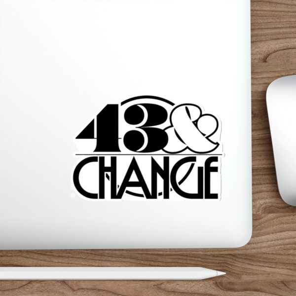 43 & Change Black Letter Logo Sticker - Image 17