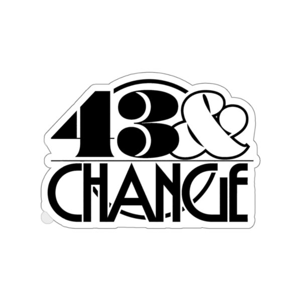 43 & Change Black Letter Logo Sticker - Image 16