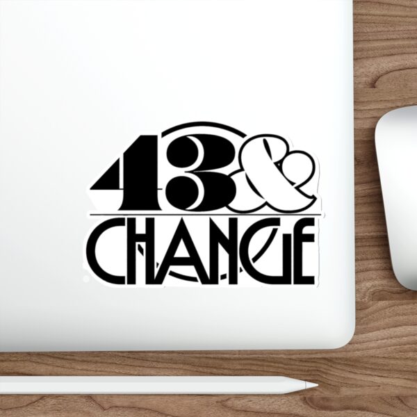 43 & Change Black Letter Logo Sticker - Image 10